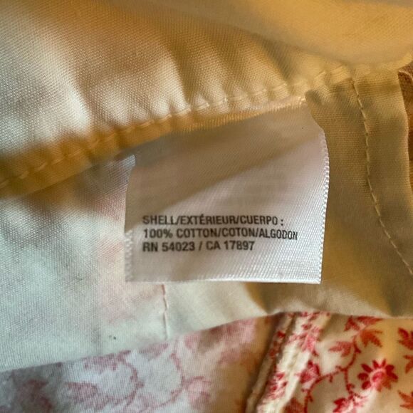 Old Navy Shorts Casual Zipper Button Closure White Red Floral Pockets Women 10 - Picture 6 of 9